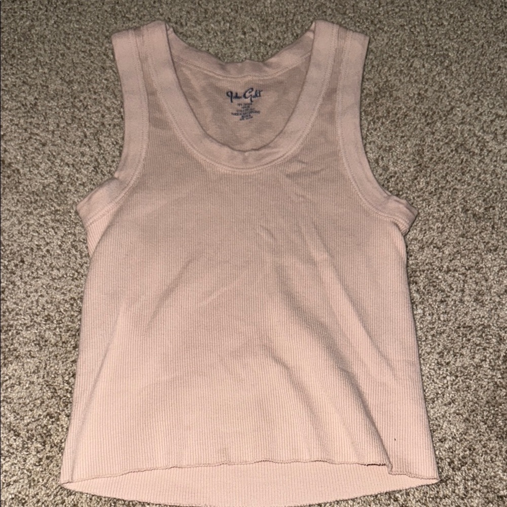 Brandy Melville Pink Fitted Sleeveless Tank Top